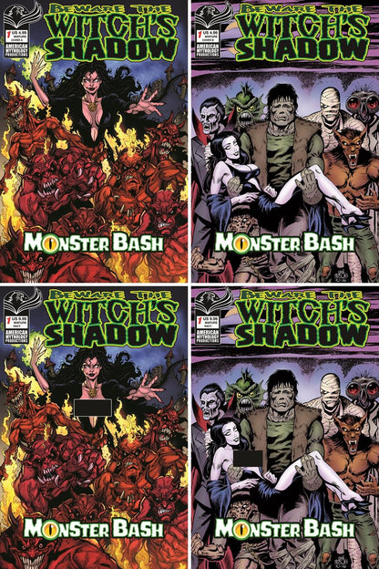Beware the Witch's Shadow: Monster Bash #1 cover collage