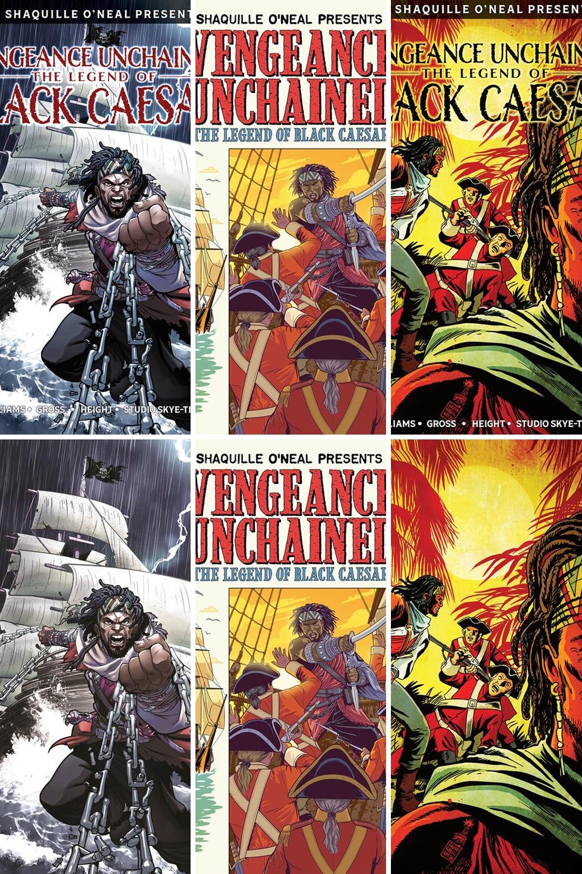 Shaquille O'Neal Presents… Vengeance Unchained: The Legend of Black Caesar #1 (Of 5) cover collage