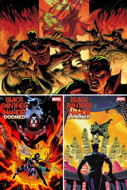 BLACK PANTHER/NAMOR: DOOMED #2 cover collage