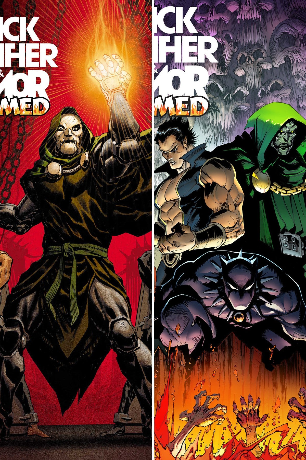 BLACK PANTHER/NAMOR: DOOMED #3 cover collage