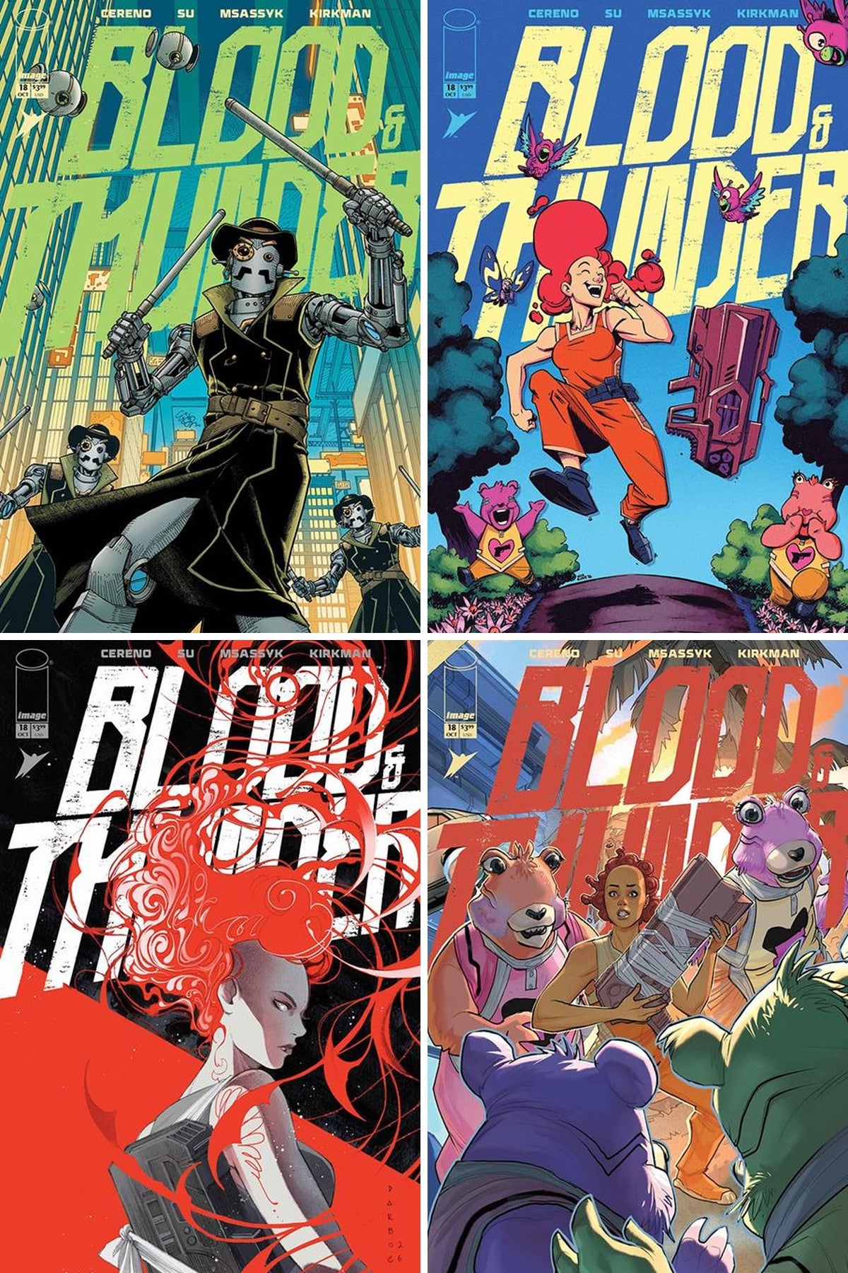Blood & Thunder #18 cover collage