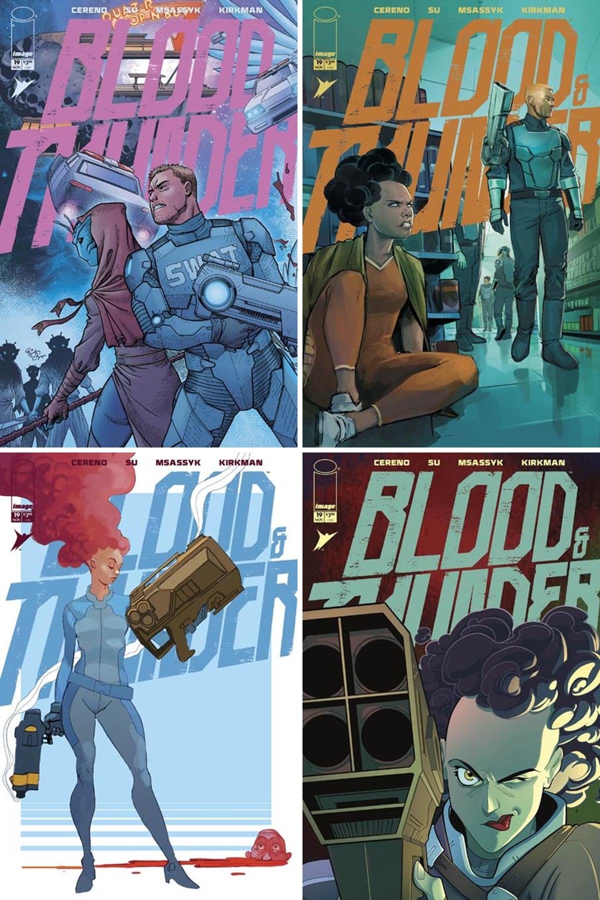 Blood & Thunder #19 cover collage
