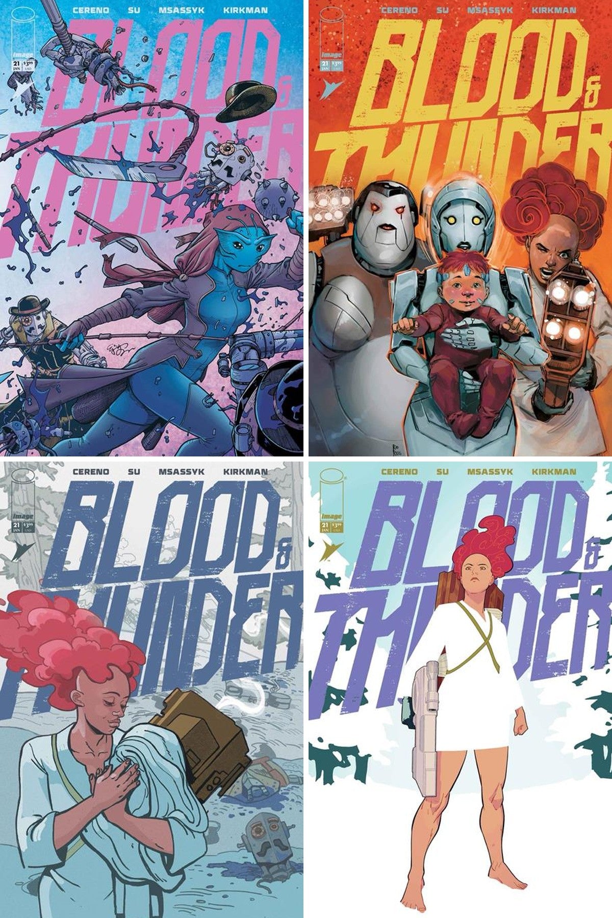 Blood & Thunder #21 cover collage