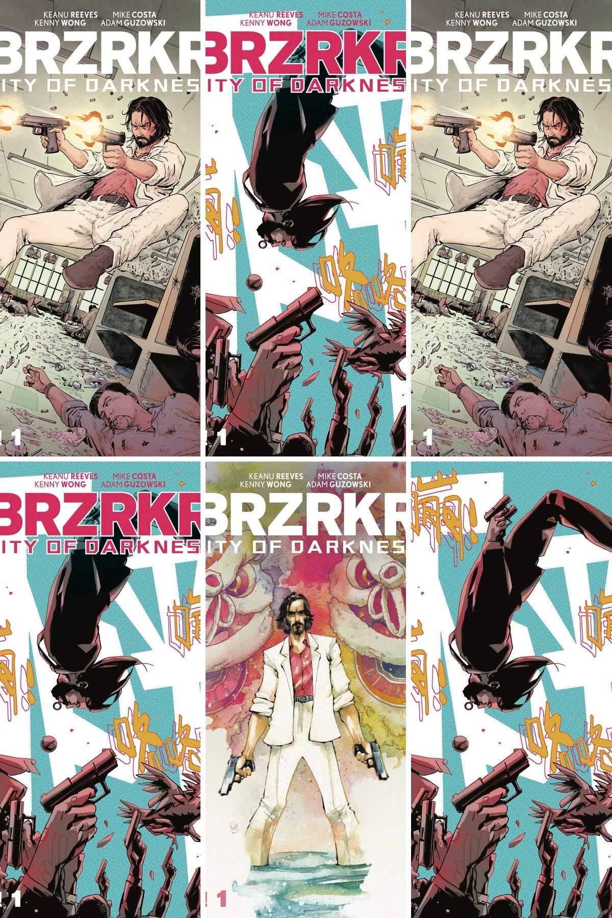 BRZRKR: City of Darkness #1 cover collage