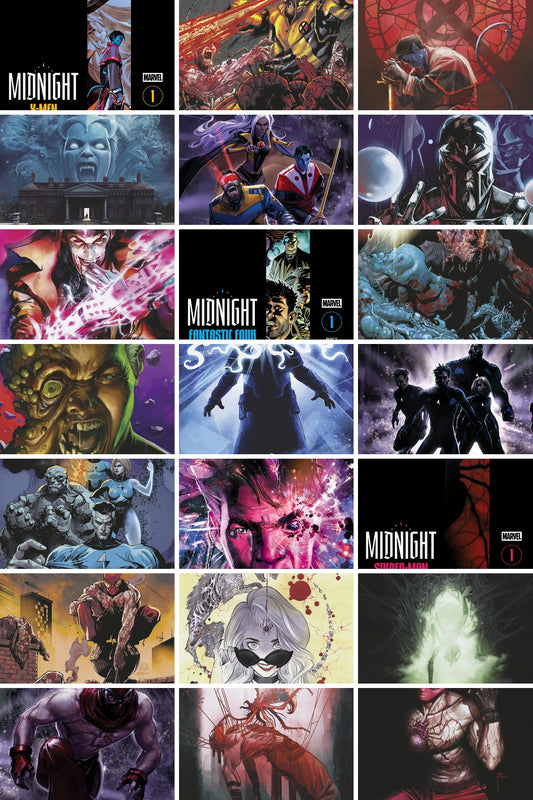 Marvel Midnight Universe #1 complete 21-cover bundle collage