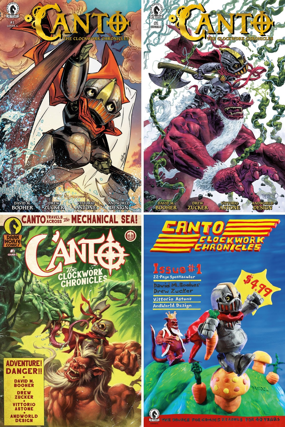 Canto: The Clockwork Chronicles #1 cover collage