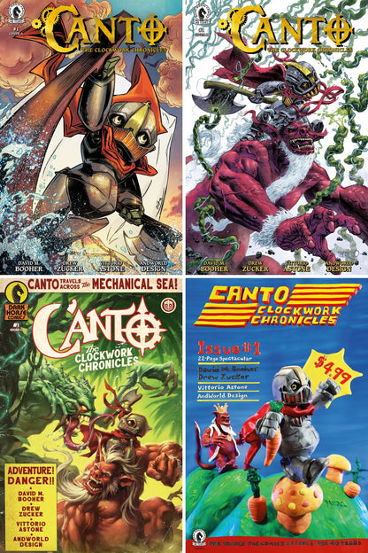 Canto: The Clockwork Chronicles #1 cover collage
