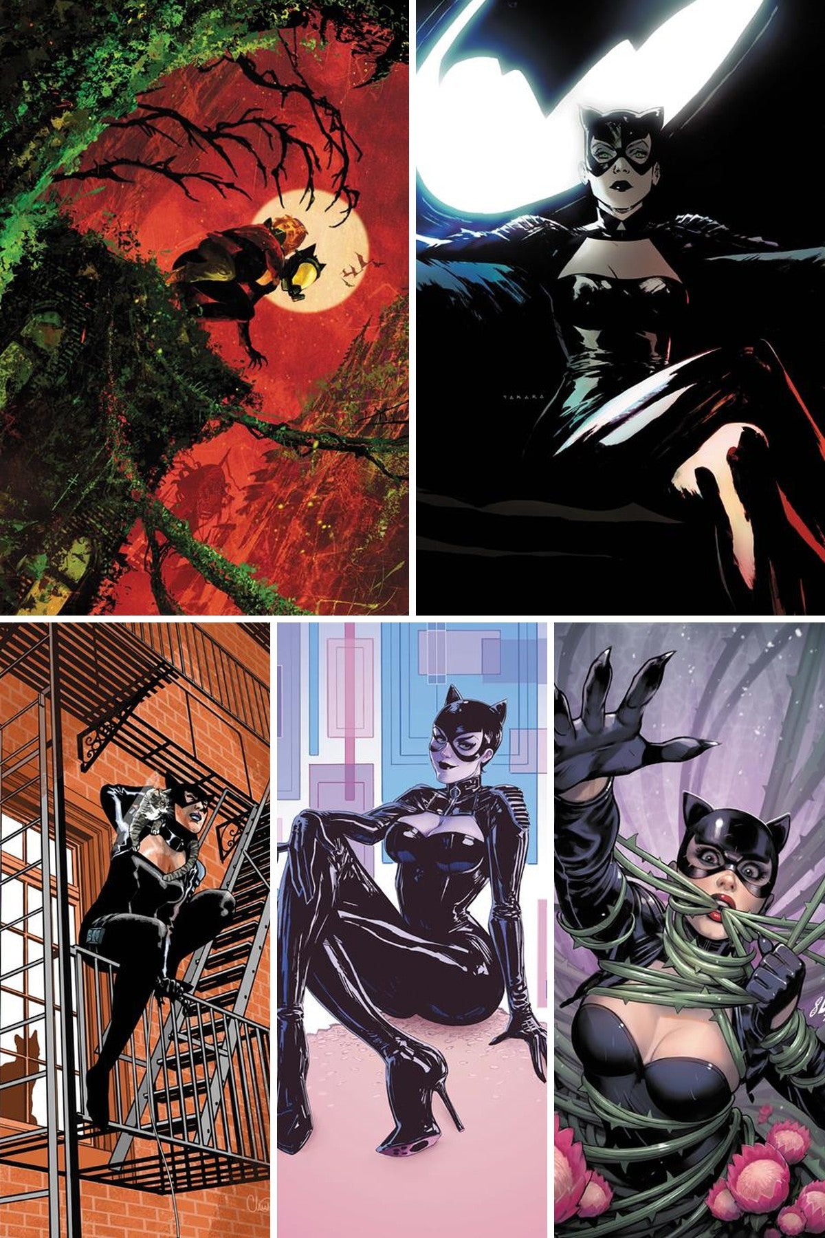 Catwoman #92 cover collage