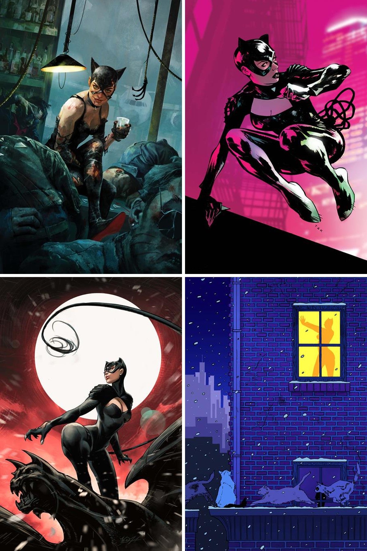 Catwoman #95 cover collage
