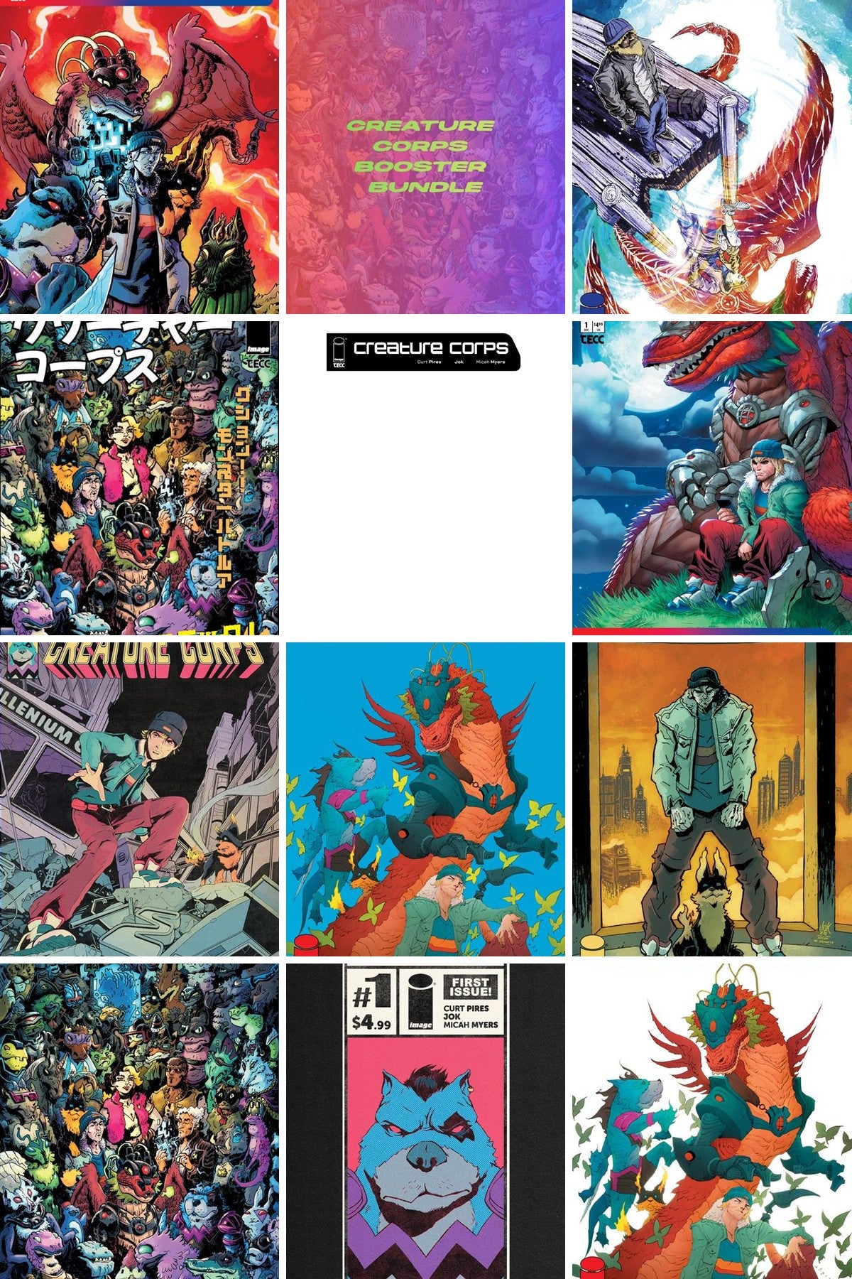 Creature Corps #1 cover collage