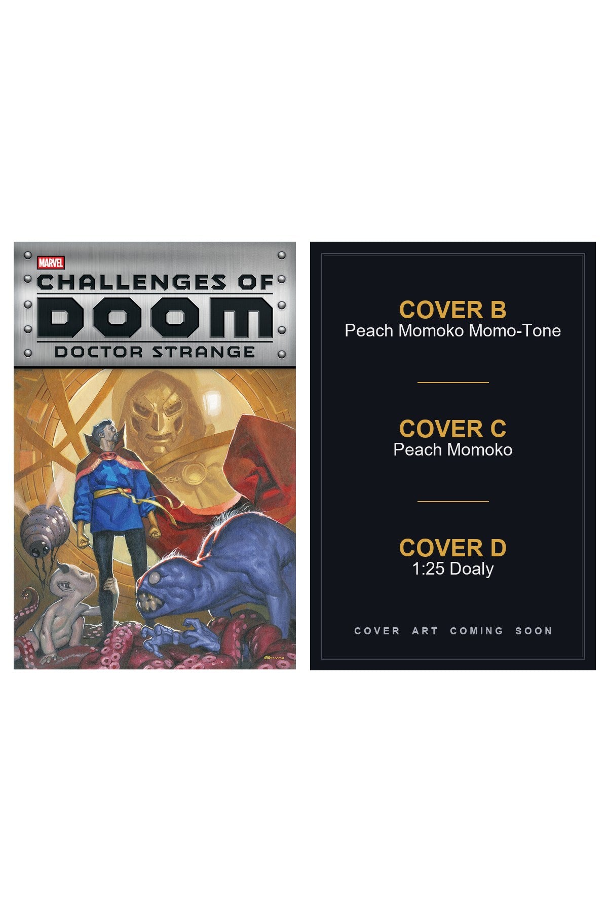 Challenges of Doom: Doctor Strange #1 cover collage — Covers B, C & D art coming soon