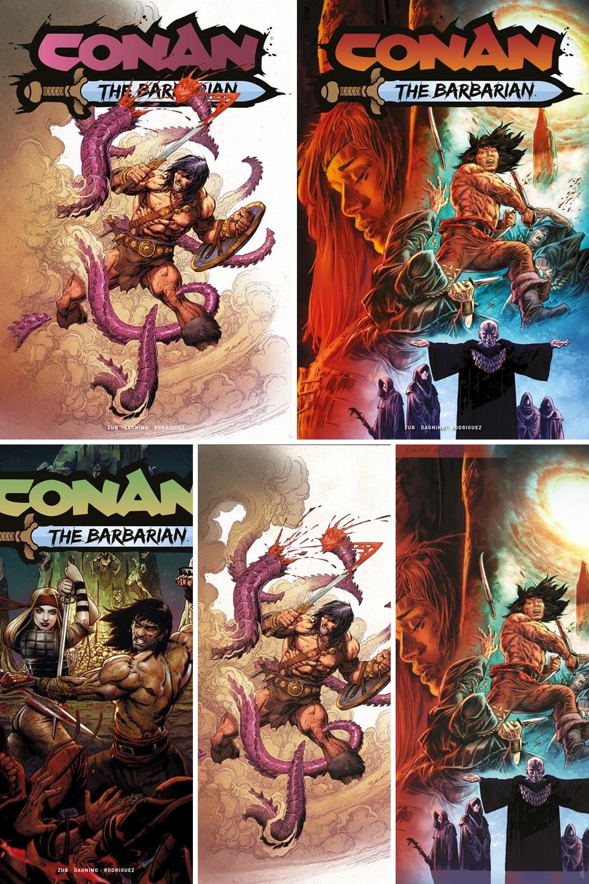 Conan The Barbarian #36 cover collage