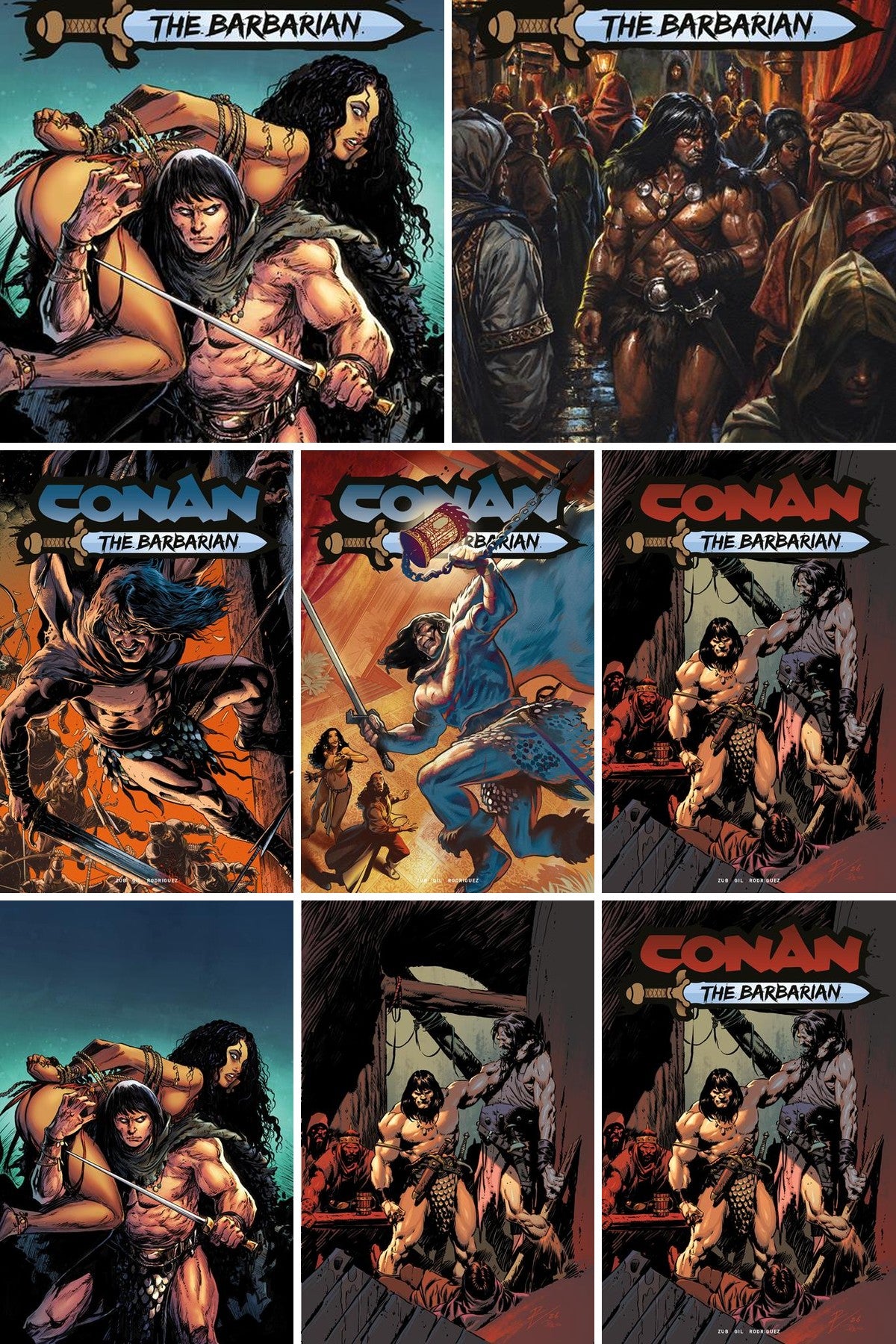 Conan The Barbarian #37 cover collage