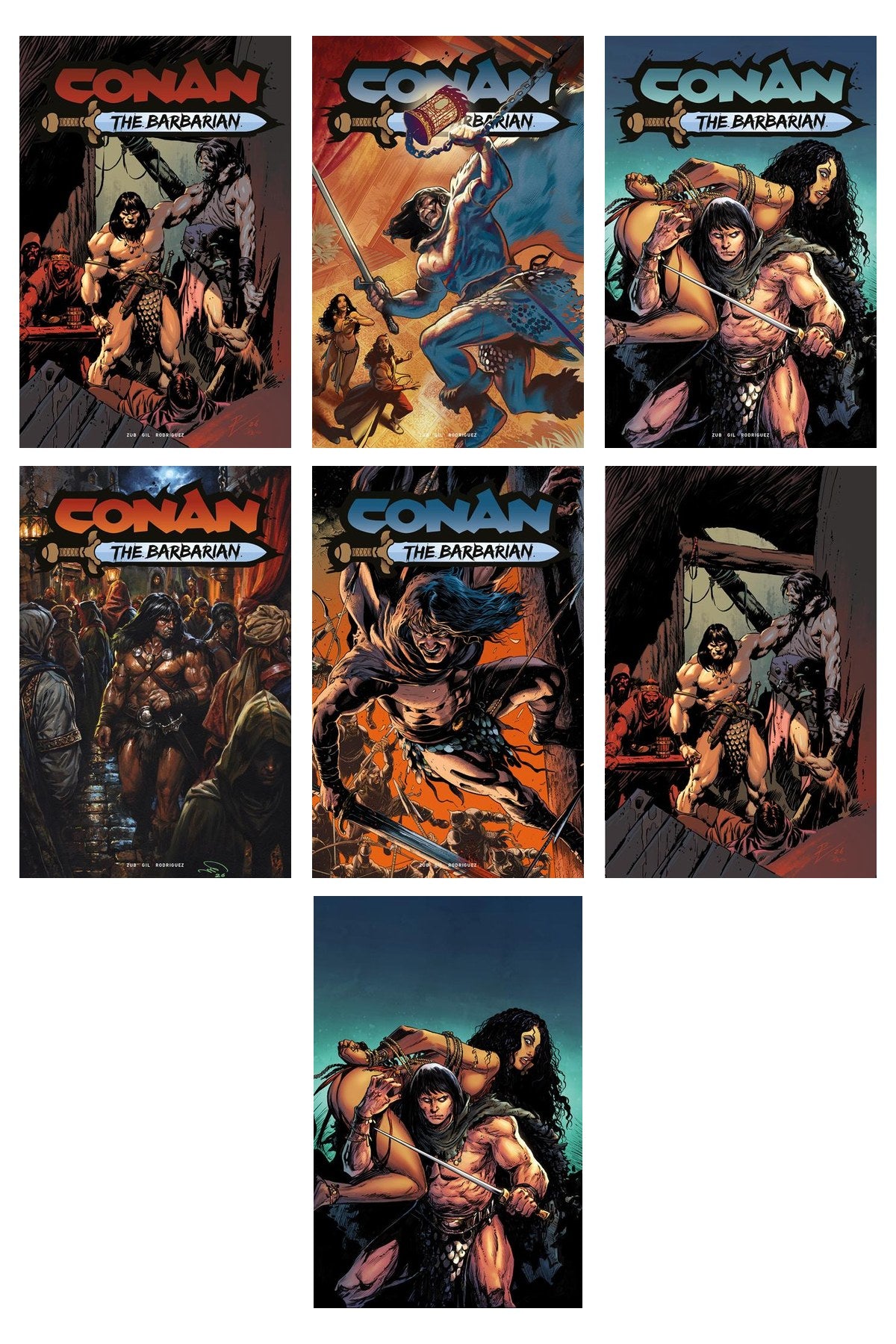 Conan The Barbarian #37 - Cover Bundle (A-G, 7 Books)