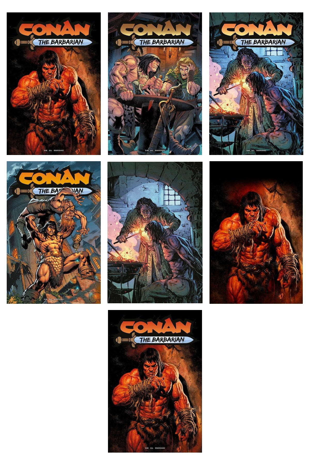 Conan The Barbarian #39 - All Covers Bundle (A-G, 7 Books)