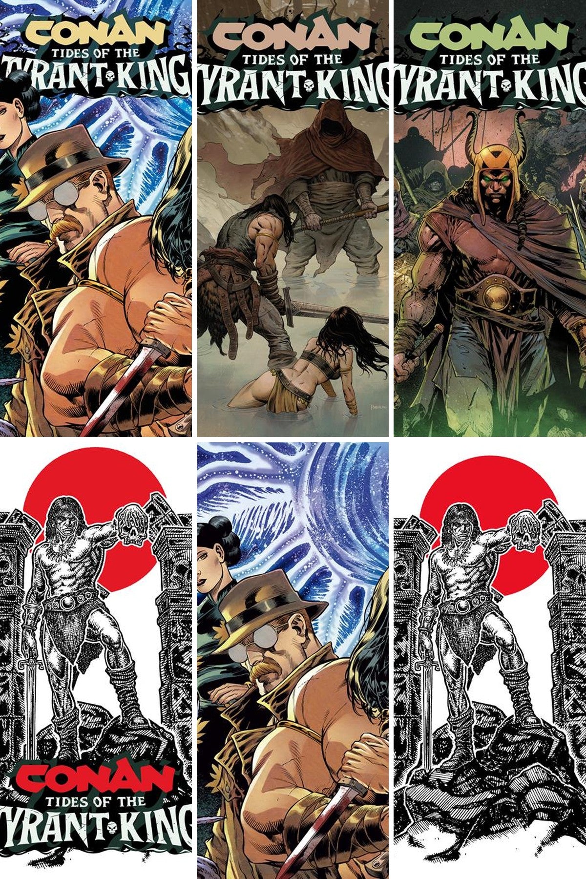 Conan The Barbarian Tides of the Tyrant King #2 (Of 4) cover collage