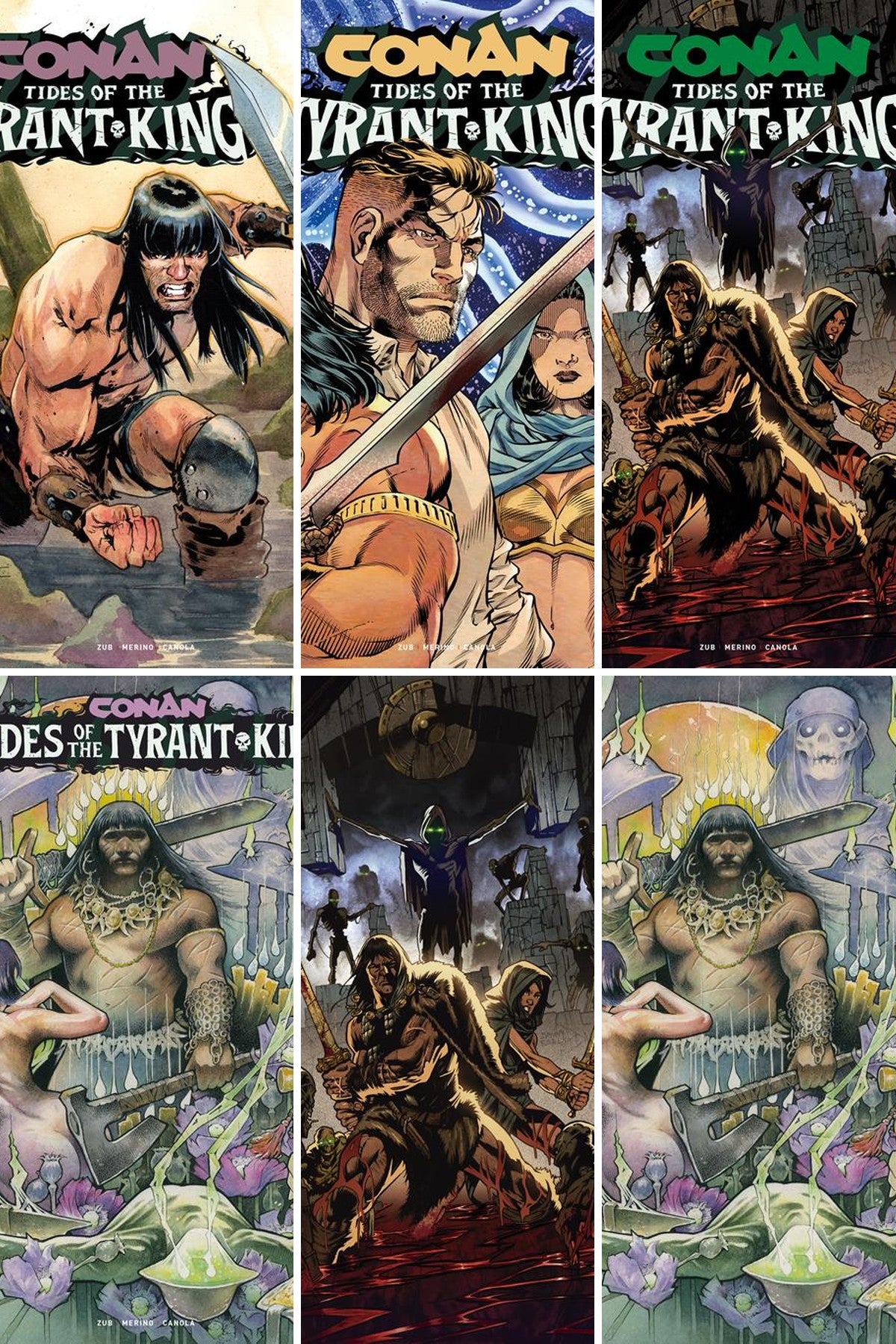 Conan The Barbarian: Tides Of The Tyrant-King #3 (Of 4) cover collage