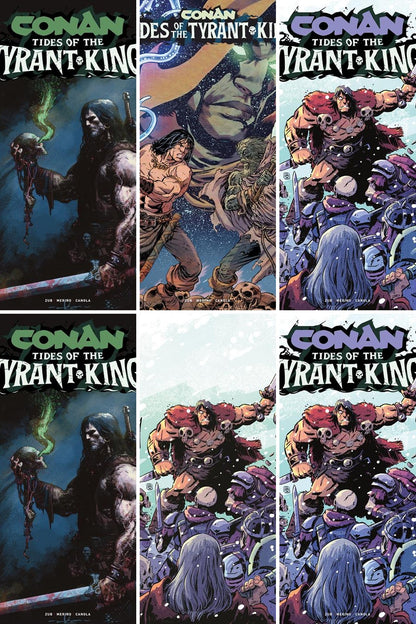 Conan The Barbarian Tides of the Tyrant King #4 (Of 4) cover collage