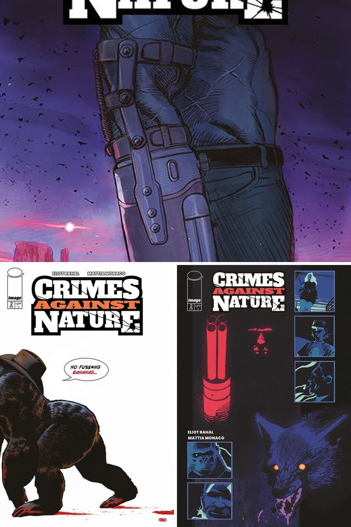 Crimes Against Nature #2 cover collage