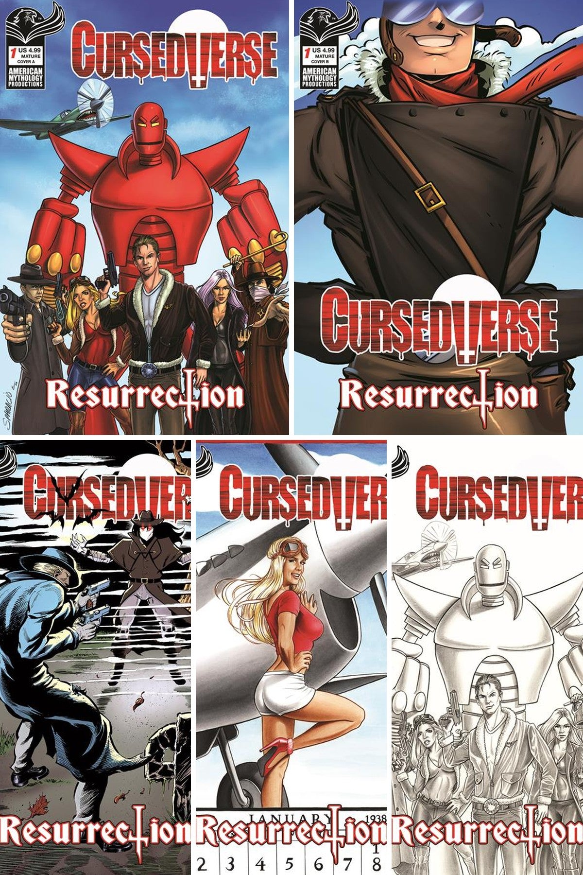 Cursedverse: Resurrection #1 cover collage