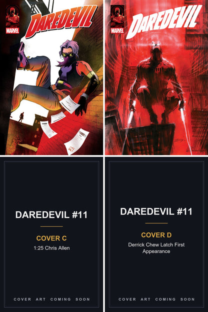 Daredevil #11 cover collage - Covers C & D art coming soon