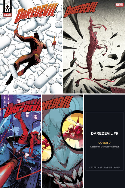 DAREDEVIL #9 cover collage - Cover D art coming soon