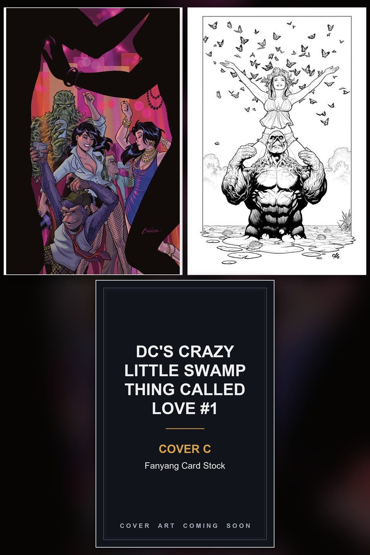 DC's Crazy Little Swamp Thing Called Love #1 cover collage - Cover C art coming soon