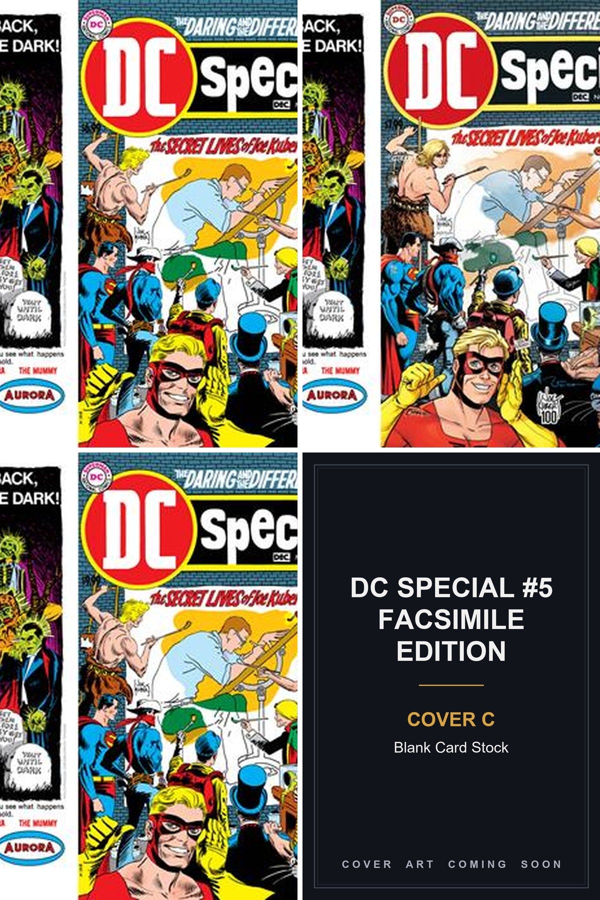 DC Special #5 Facsimile Edition cover collage — Cover C art coming soon
