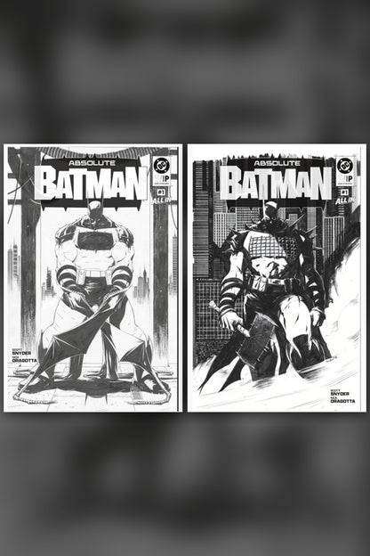 DC W.I.P. Absolute Batman #1 2nd Printing cover collage