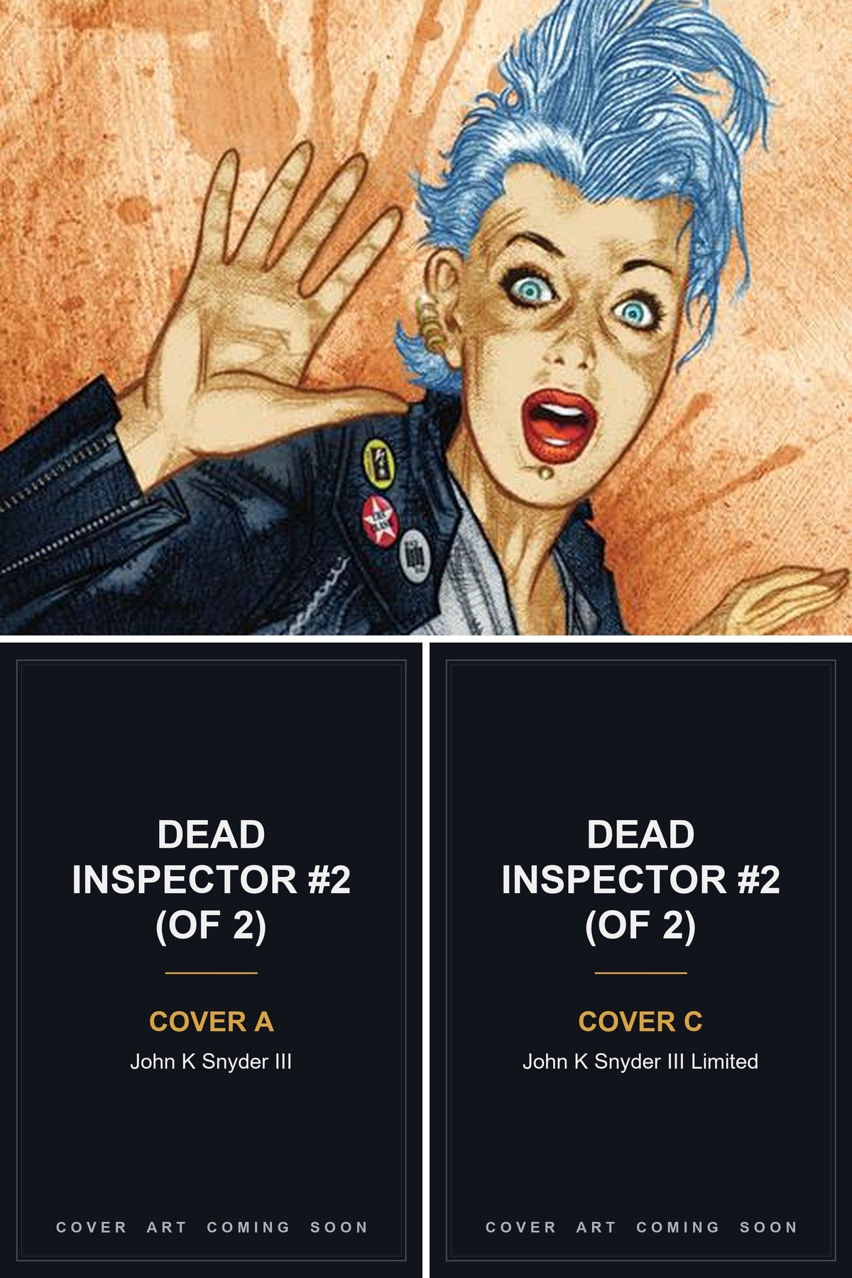 Dead Inspector #2 (Of 2) cover collage - Covers A & C art coming soon