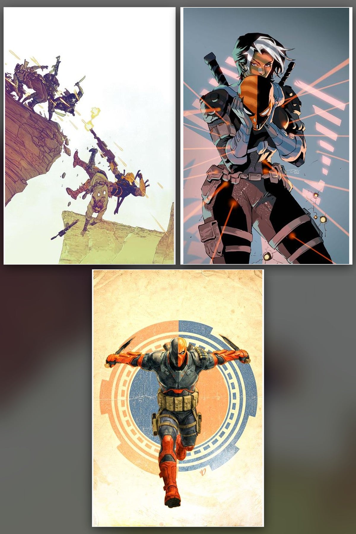 Deathstroke The Terminator #11 cover collage