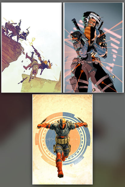 Deathstroke The Terminator #11 cover collage
