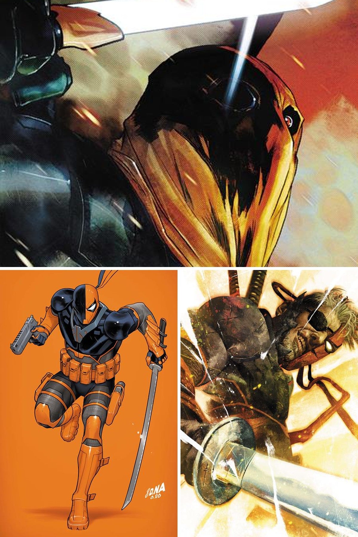 Deathstroke The Terminator #8 cover collage
