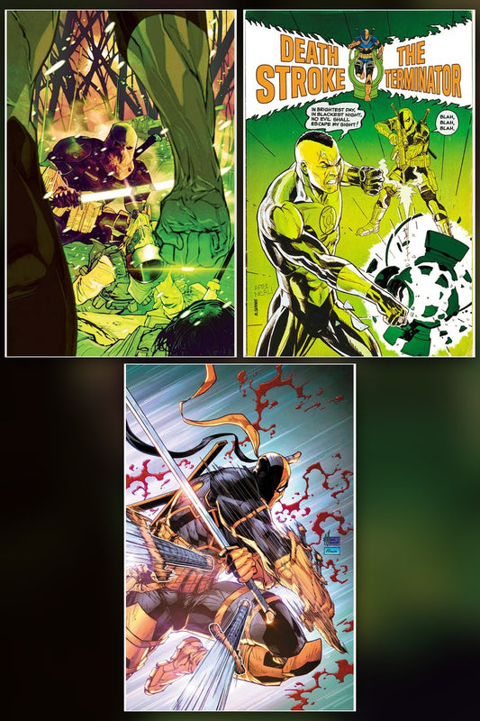Deathstroke The Terminator #10 cover collage