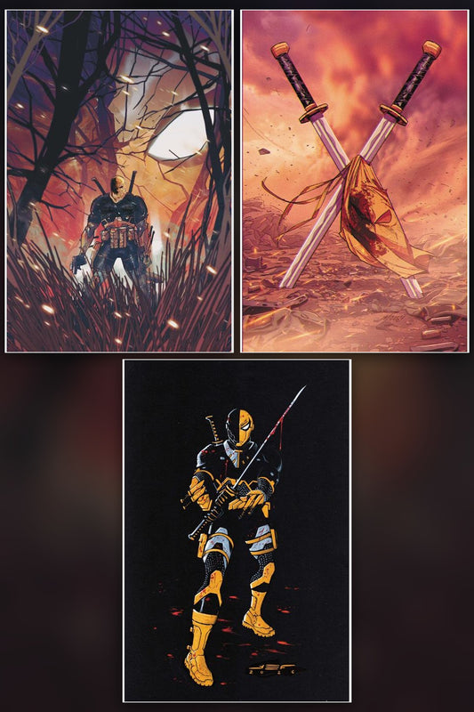 Deathstroke The Terminator #9 cover collage