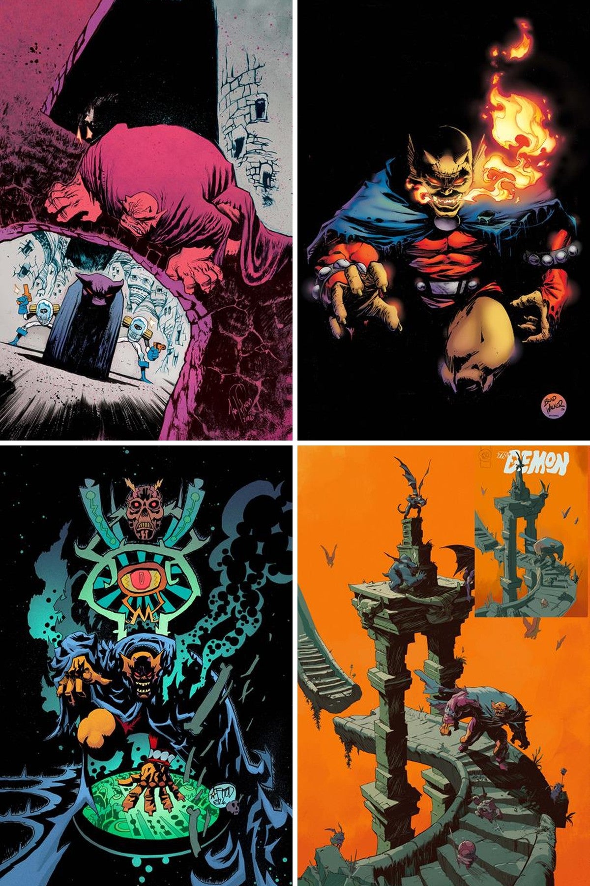 Demon #3 cover collage