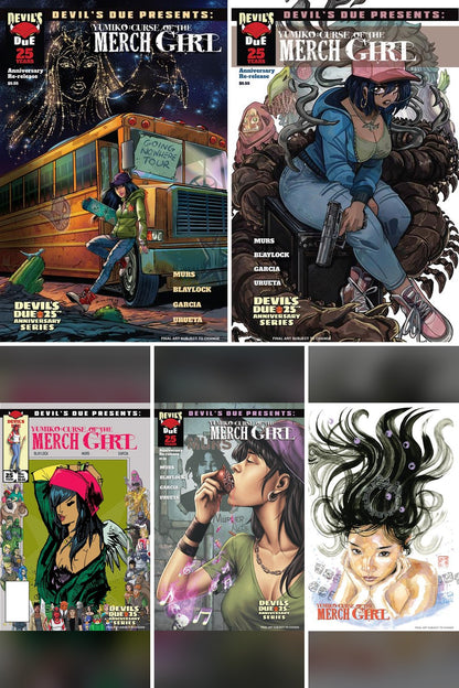 Devil's Due Presents: Yumiko: Curse of the Merch Girl #1 cover collage