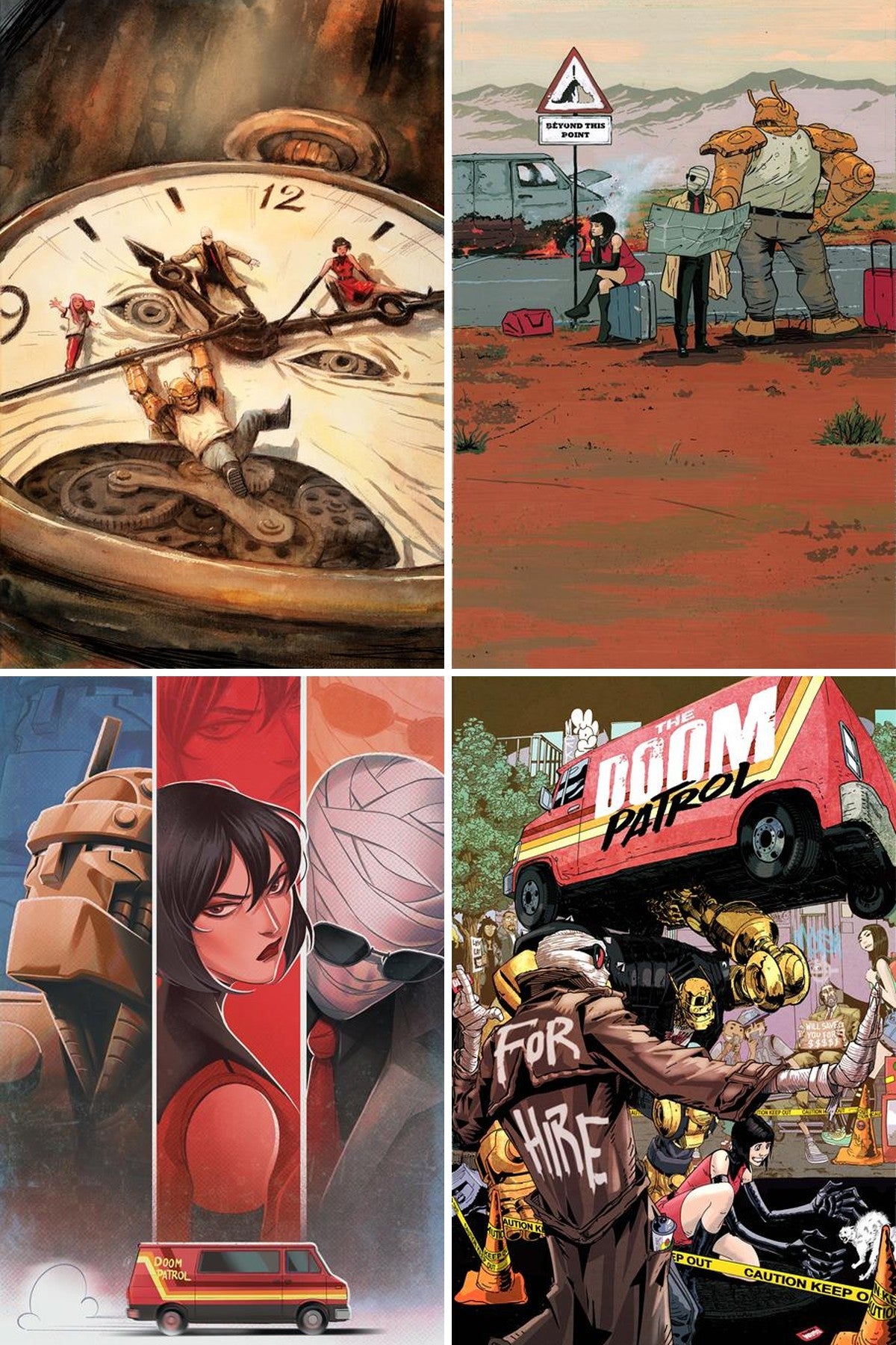 Doom Patrol #5 cover collage