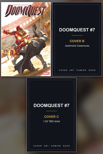 Doomquest #7 cover collage - Covers B & C art coming soon