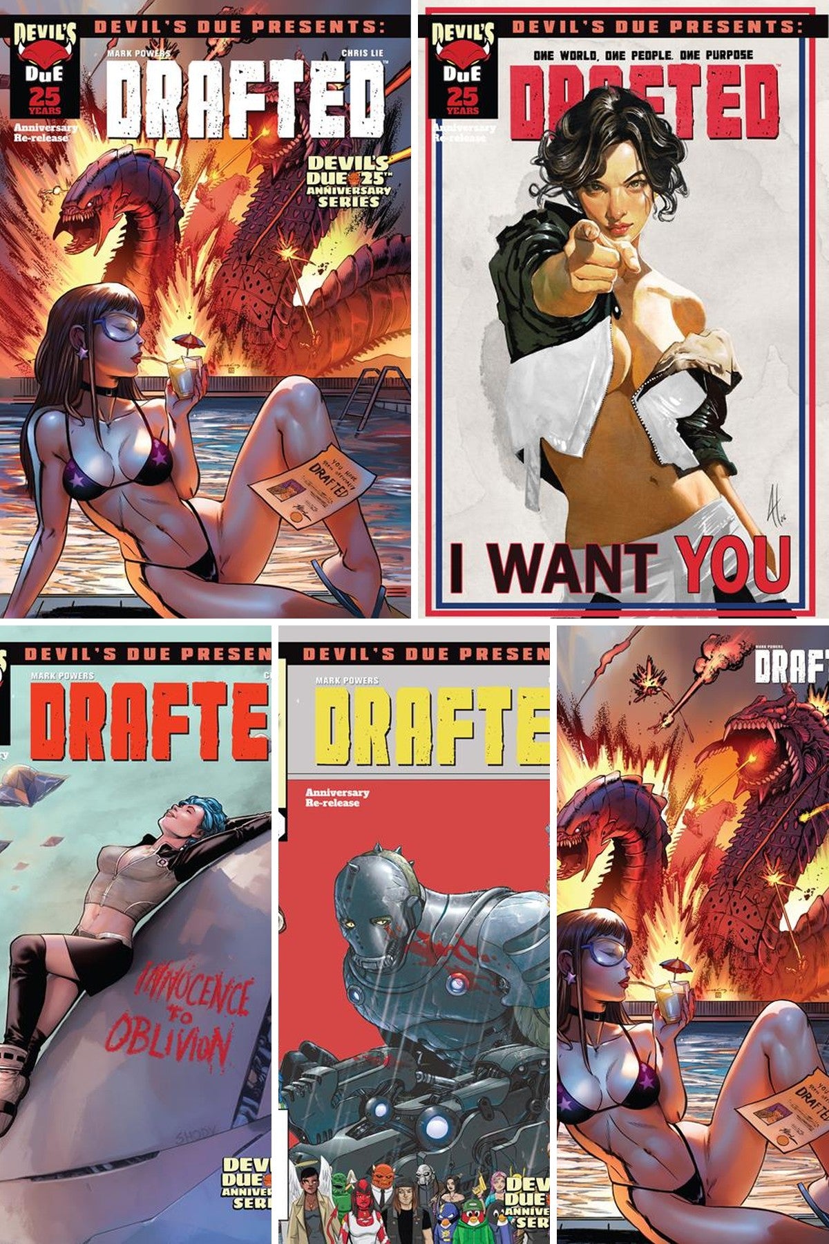 Devil's Due Presents: Drafted #1 (One Shot) cover collage