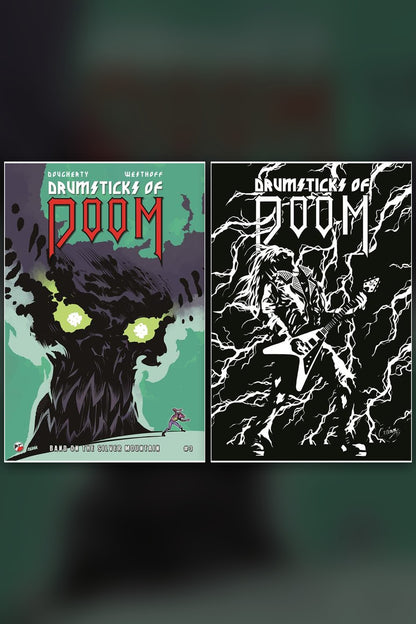 Drumsticks of Doom: Band on the Silver Mountain #3 (Of 3) cover collage