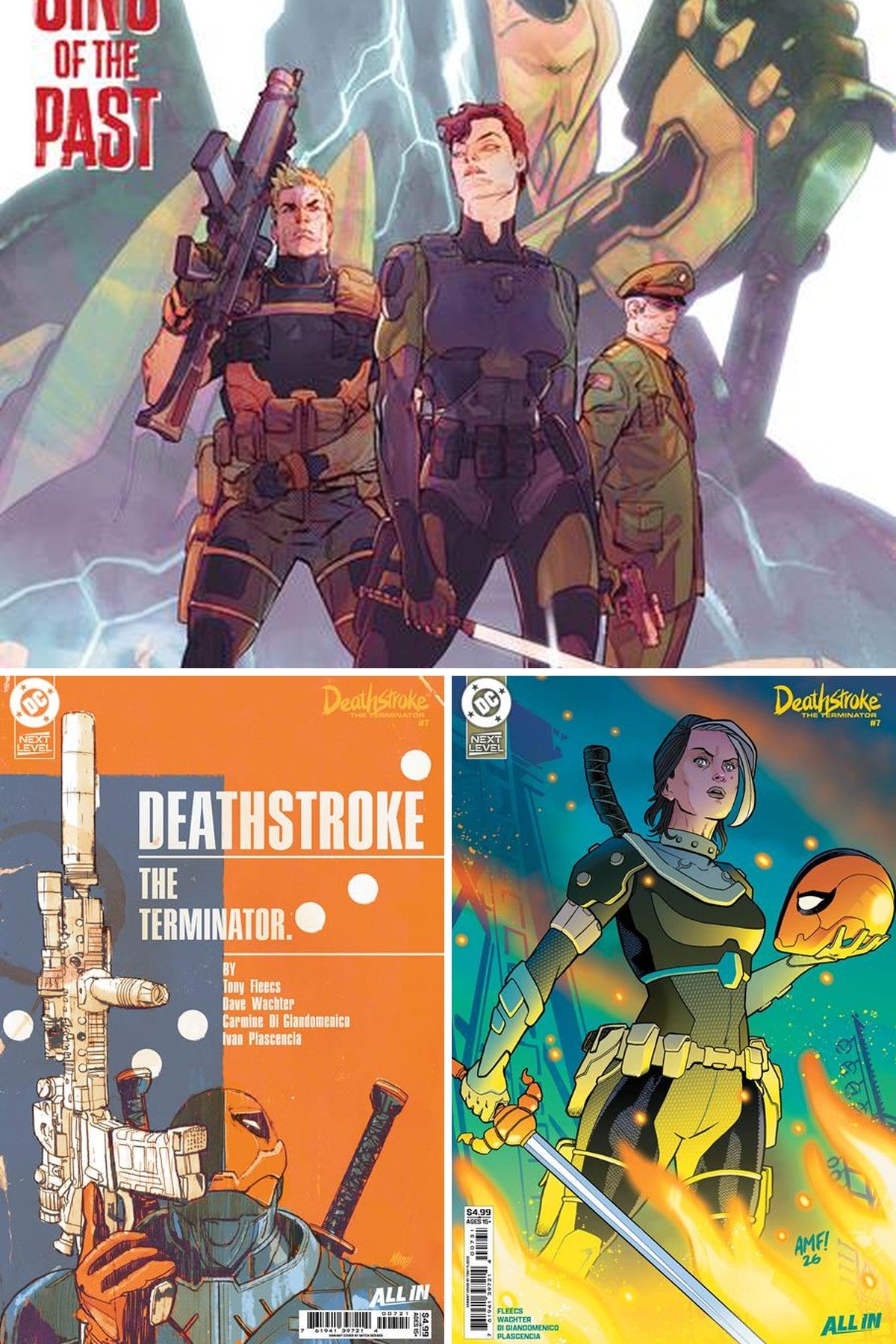 Deathstroke the Terminator #7 cover collage