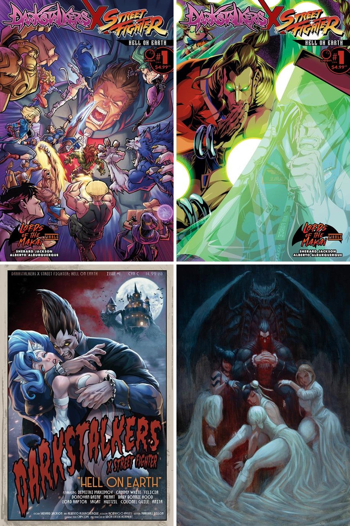 Darkstalkers x Street Fighter: Hell on Earth #1 (One Shot) cover collage