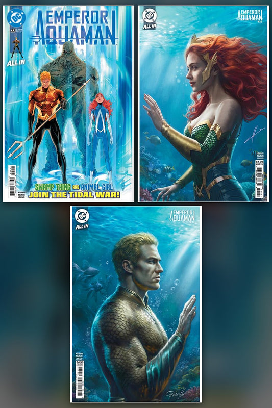 Emperor Aquaman #22 cover collage