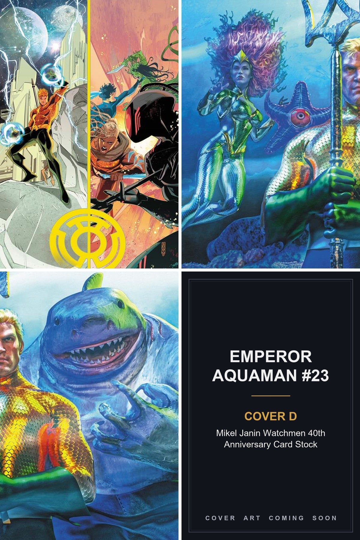 Emperor Aquaman #23 cover collage - Cover D art coming soon