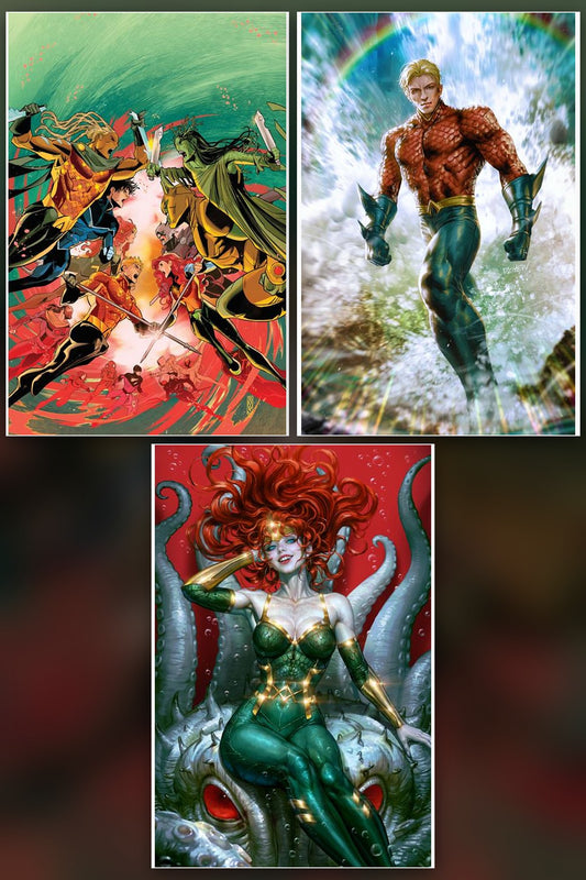 Emperor Aquaman #24 cover collage