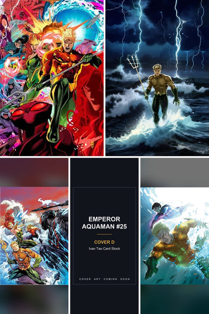 Emperor Aquaman #25 cover collage - Cover D art coming soon