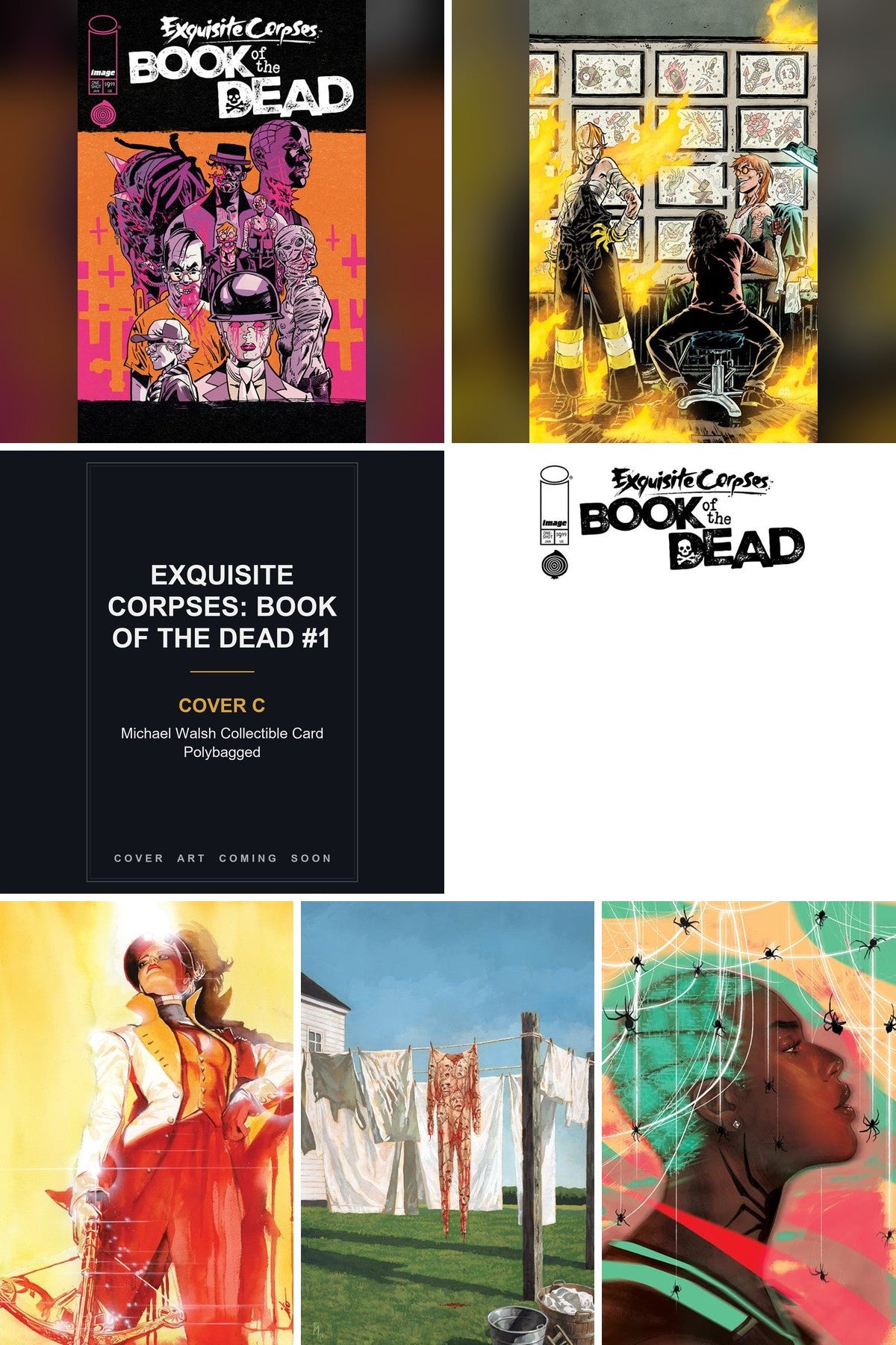 Exquisite Corpses: Book Of The Dead #1 cover collage - Cover C art coming soon