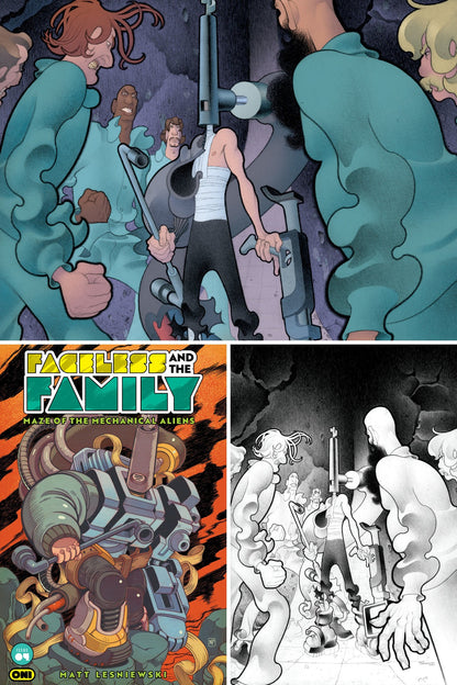Faceless and the Family #4 cover collage