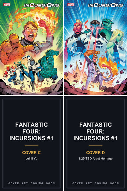 Fantastic Four: Incursions #1 cover collage - Covers C & D art coming soon
